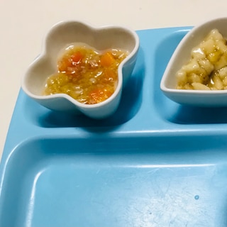 【離乳食 後期】白菜 えのき 人参の出汁煮